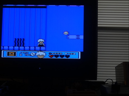Playing Kid Dracula on my AV modded Famicom which was manufactured in Mid 1983. Three hours straight