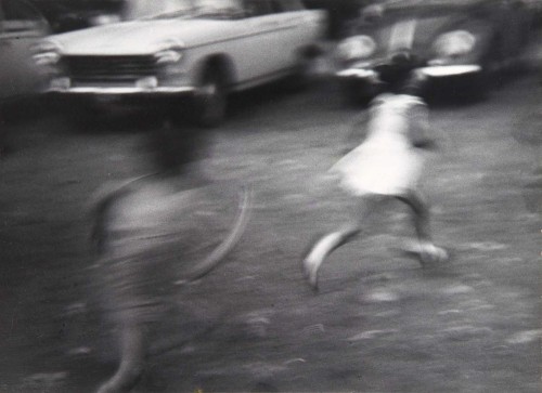 Untitled (2 children running, 2 cars)Leon Levinstein (American; 1910–1988)1950sGelatin silver print 