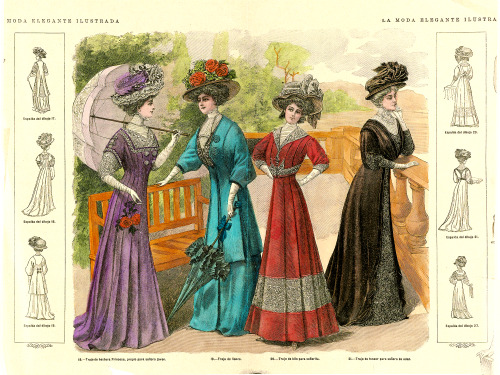  La moda elegante ilustrada, 1908{click for higher res} 