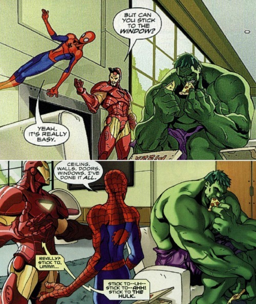 transpeter: if avengers: infinity war doesn’t recreate this comic scene between spider-man and the hulk: then i’ll be really bummed out 