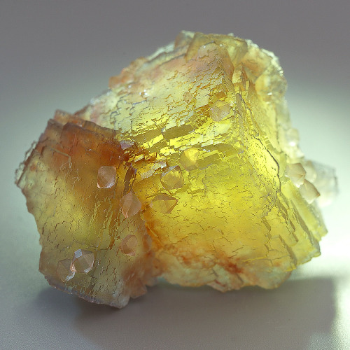 bijoux-et-mineraux: Rock Crystal on Fluorite - Dörfel Quarry, Annaberg, Saxony, Germany
