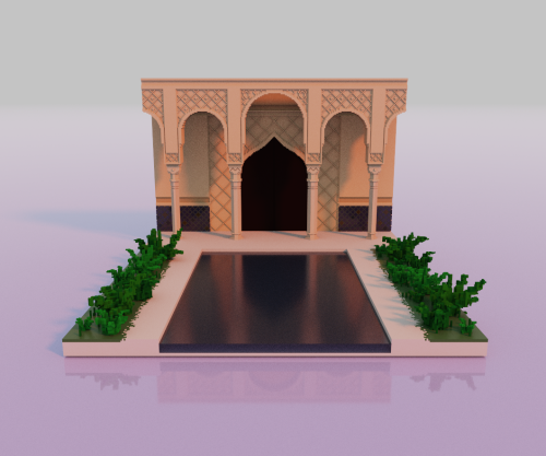 Voxel Art Mudéjar ArchitectureIg: KatNArts