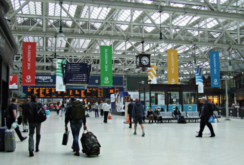 Inside Glasgow Central Station during the 2014 Commonwealth Games