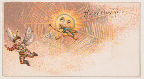 Trade cards from the “New Years 1890 Cards” series, issued by Kinney Brothers Tobacco Co