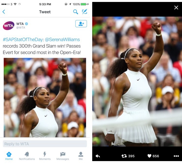 mellow———-madness:  Serena won her 300th Grand Slam Match!!! As a former tennis