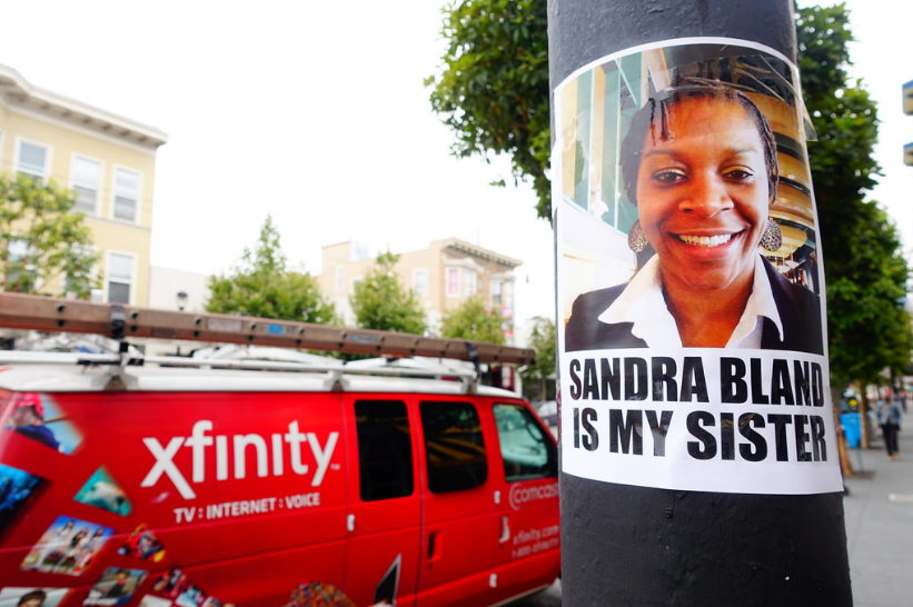 thetrippytrip:  “Sandra Bland is my Sister”  Valencia St in San Francisco 