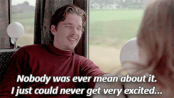 unordinarymoviequotes:  Before Sunrise (1995) [IMDb] 2/5 I’m. So. Sorry 