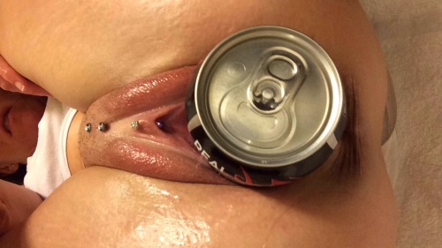 loosepussyland:  bigbulletwants2seeitall:  Hubby encouraged me to do the coke challenge….wow! Lol  The COKE CAN CHALLENGE. Can you fit a 250ml can of refreshing Cola in your vagina? If the answer if yes, send in picture of your stuffed vagina, and