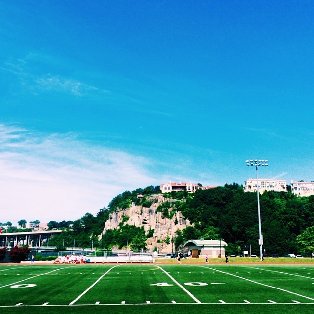 On the pitch. (at Weehawken Waterfront Recreational Park)