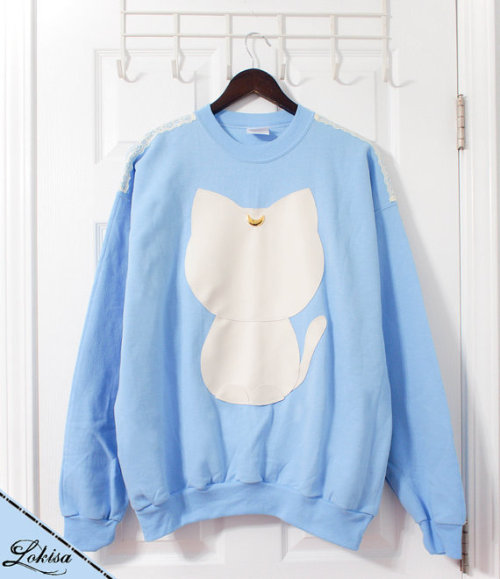 shop-cute:  Pastel Kitty Crewneck Sweater (Choose Color) ื.99 