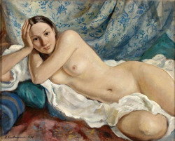 artbeautypaintings:  Reclining nude - Zinaida Serebriakova