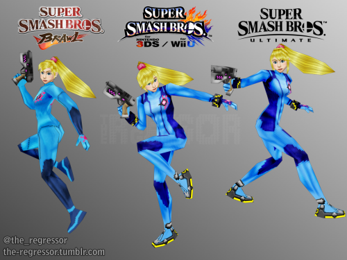 Zero Suit Samus All the Zero Suit Samus’ based off official art/renders/sprites from the games