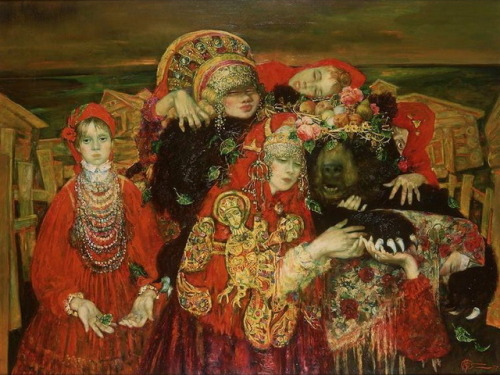 russianfolklore:‘Komoeditsa. Bear worship’ by Oleg Gurenkov.Komoeditsa (Russian: Комоедица, Beloruss