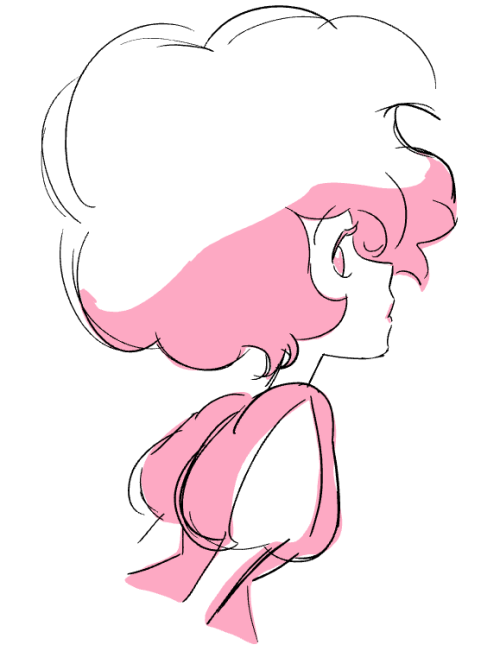 troffie:  Just unearthed some Pink Diamond drawings back from when her model sheet was being made… Superstar Colin asked me to do a couple drawings of her for some ideas about her face/eyes I think. This was all such a big secret that I completely forgot