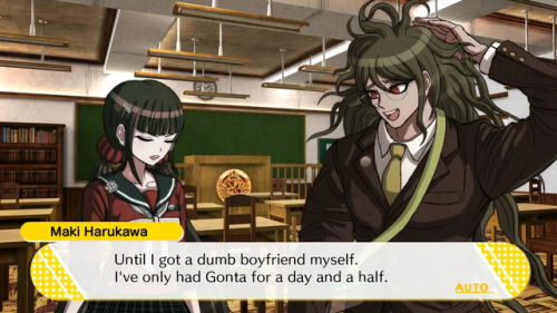 fakedrv3screenshots:Maki: I didn’t understand why people care so much about their dumb boyfriends.Ma