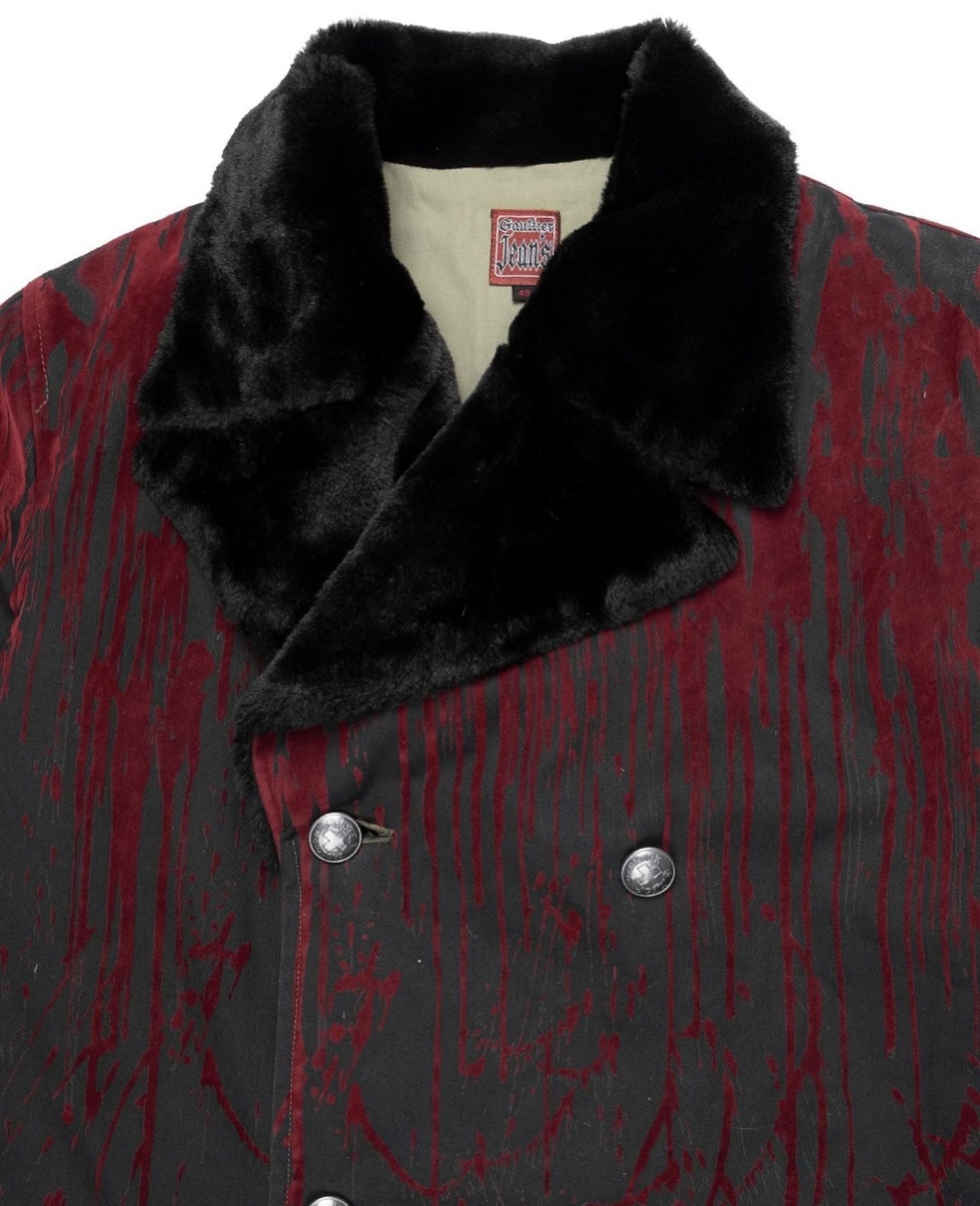 image therapy — Jean Paul Gaultier: Blood Drip Faux Fur Coat...