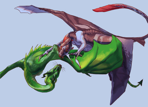 iris-of-the-lambs:Been wanting to do a wing-walking dragon for a while, but could never decide on wh