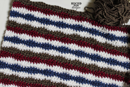 Crochet Pattern: Wavy Blanket || Rescued Paw Designs