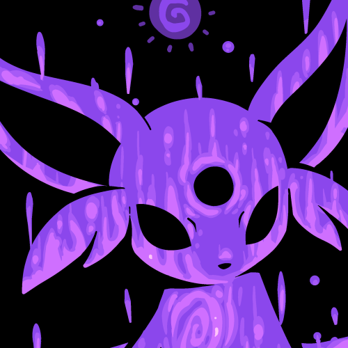 techranova:   Finally finished the Espeon and Umbreon art! Umbreon was hard because I had the rule for it to always work on a dark BG / usually black but the colours would still need to work, I hope I managed to succeed!   You may repost *ONLY* if you