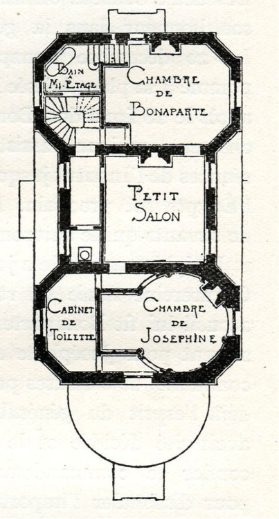 valinaraii: Façade and plans of Napoleon and Josephine’s first house in the Rue Chanter