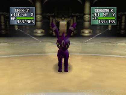 Library of Move Animations — Shiny Umbreon's Mean Look [Pokémon Stadium 2]