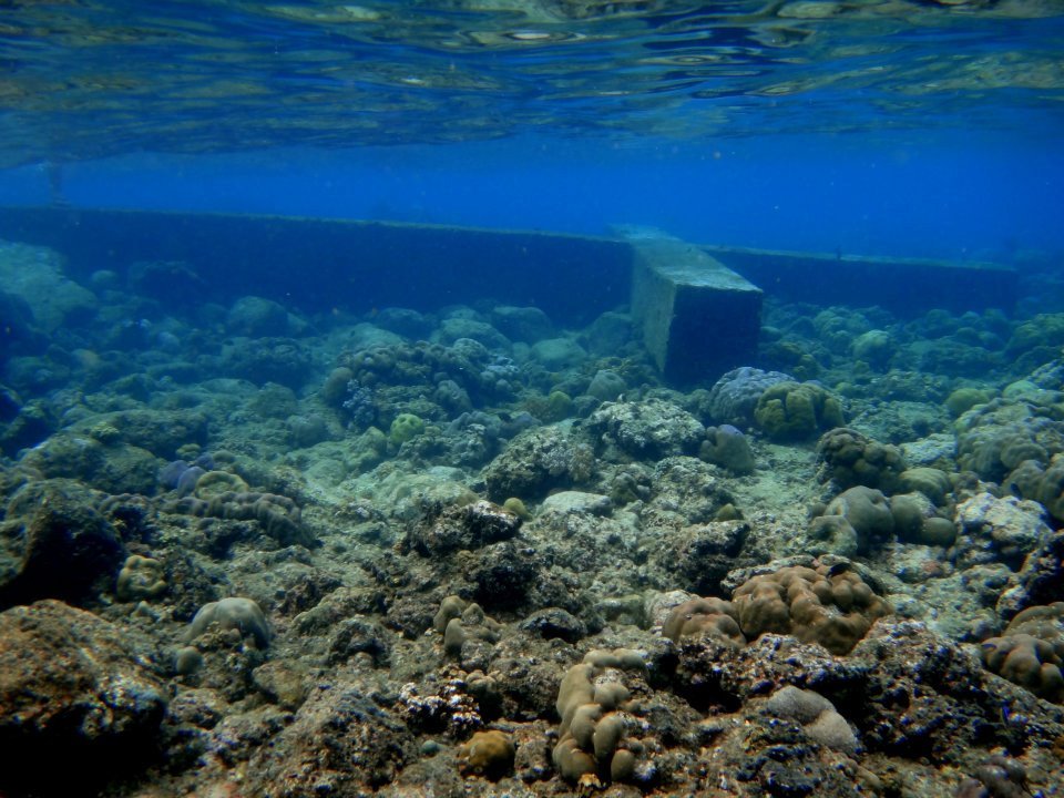 sixpenceee:The whole capital of Camiguin, with its cemetery, sunk under the sea following