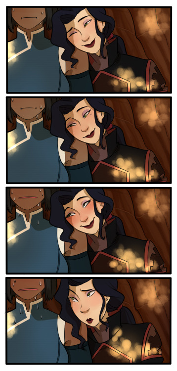 ryuuringo:some korrasami fluffy!they are dorks and I love both of them.