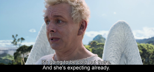 tsilvy:  Aziraphale on the eastern gate, literally as soon as Adam and Eve leave: