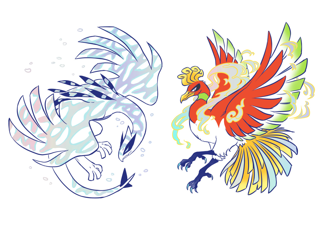 🧡 Full-time Fox 🦊 on X: 🌈Fanart Day: Rainbow Ho-oh🏳️‍🌈 Ho-Oh's  feathers glow in seven colors depending on the angle at which they are  struck by light. These feathers are said to