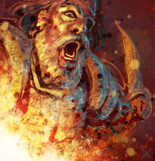 My 2nd Daily Spitpaint : “kissed by fire” 30min“I am fire, i am deeeeeeath”