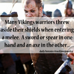 unrepentantwarriorpriest:  the-blacksmithing-boy:  rocklovejewelry:   Viking Battle Technique - Part I Medieval texts describe Viking warriors as fearless of death - this may in part be due to their offensive battle technique. Shields were a useful tool