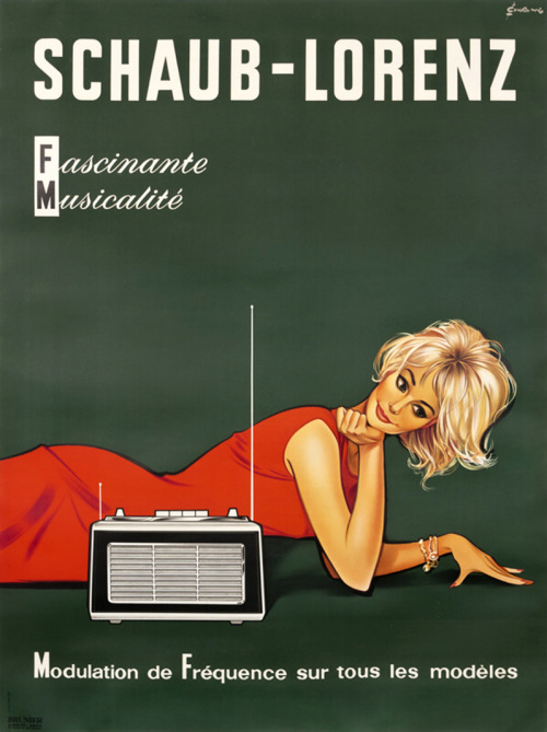 musicbabes:  Courrone pour Schaub-Lorenz - Fascinante Musicalité, 1960. 