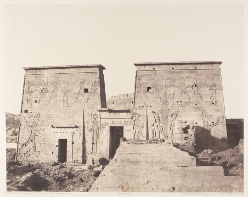 Photographs of the temple of Isis and western colonnade on the island of Philae by Félix TeynardFren