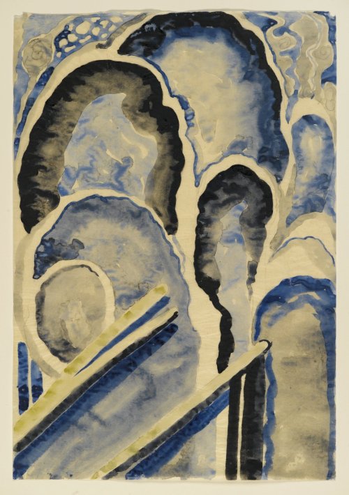 O’Keeffe, Georgia. Blue #1. 1916. Brooklyn Museum, New York.Watercolor, graphite on paper