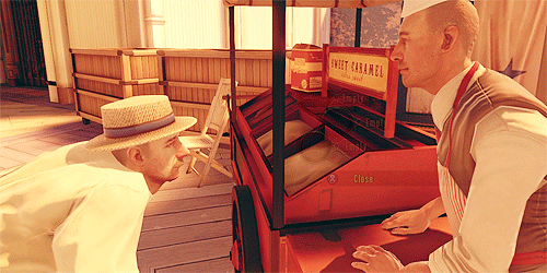 bookerdewittdoingthings:  Booker DeWitt eats candy that isn’t his 