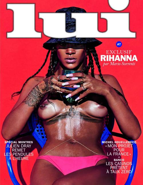 hotsexyfemalecelebs:  Rihanna topless in Lui Magazine