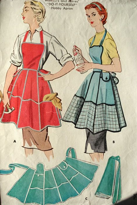 a-quieter-life: Upcycled apron I made in 2019. I drafted my own pattern for it of a 1950′s adv