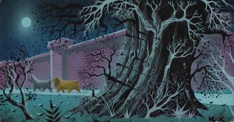 the-disney-elite:  Eyvind Earle’s concept art for Walt Disney’s  Lady and the
