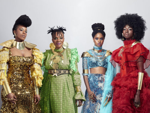 Left to right: Fafa Ruffino, Mamani Keita, Niariu and Kandy Guira are members of the collective Les 