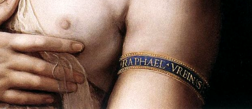 fleurduart:Raffaello, La Fornarina, particolare