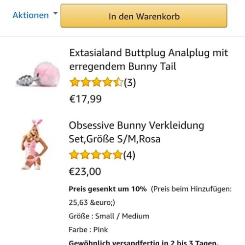 It’s Easter soon. who wants to see me in this sexy bunny outfit? https://www.amazon.de/gp/aw/l