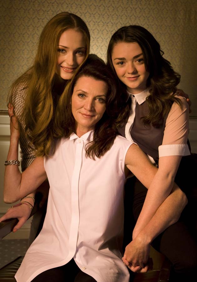 gasstation:  Sophie Turner, Michelle Fairley and Maisie Williams