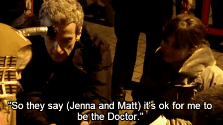 shagalotmrholmes:  Peter Capaldi and little dalek girl [x] I know the video isn’t