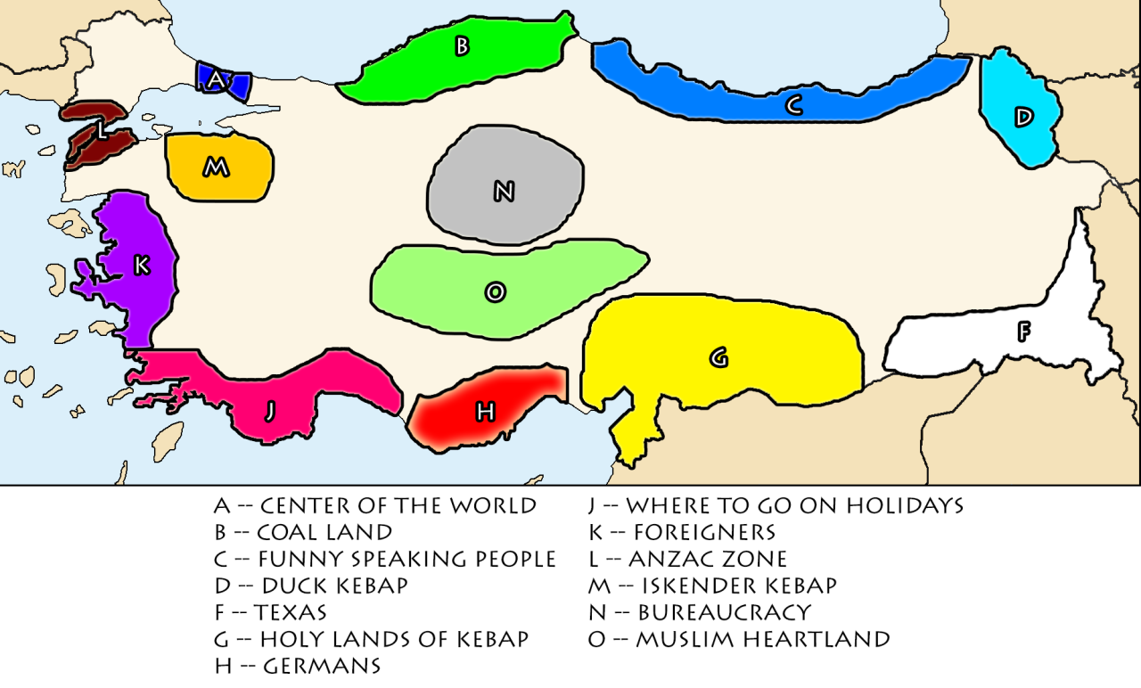 Stereotypes of Turkey More stereotype maps » - Maps on the Web