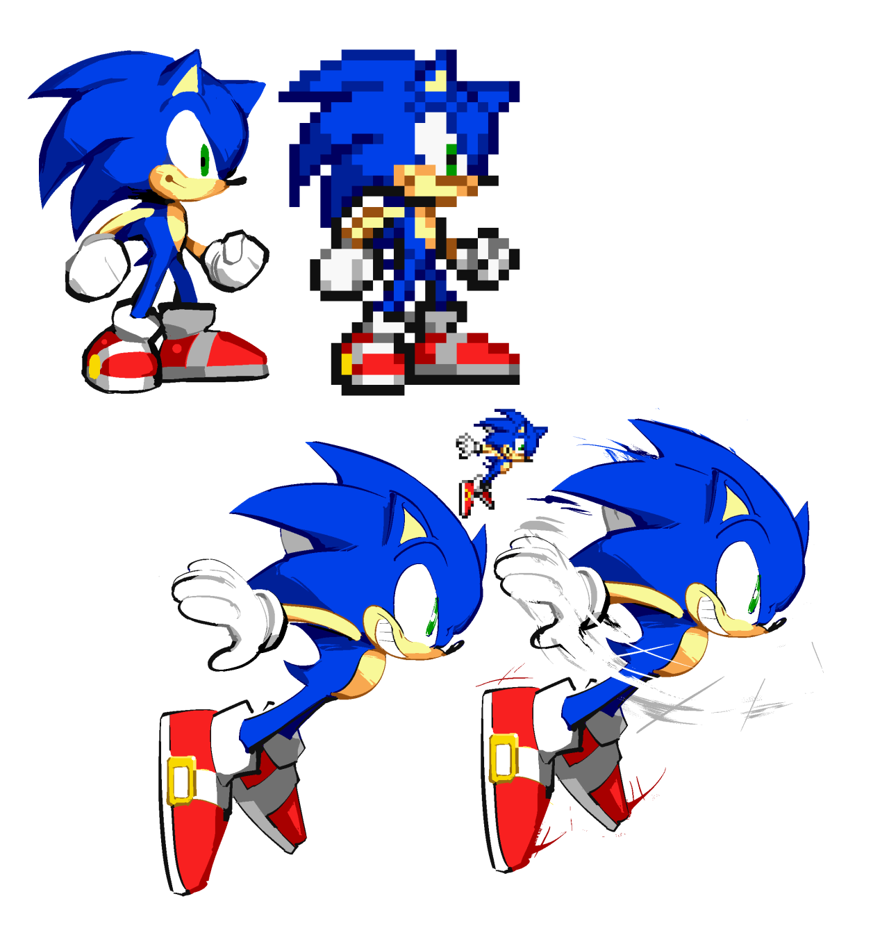 ArtStation - A Bunch Of Sonic Advance-Styled Sprites