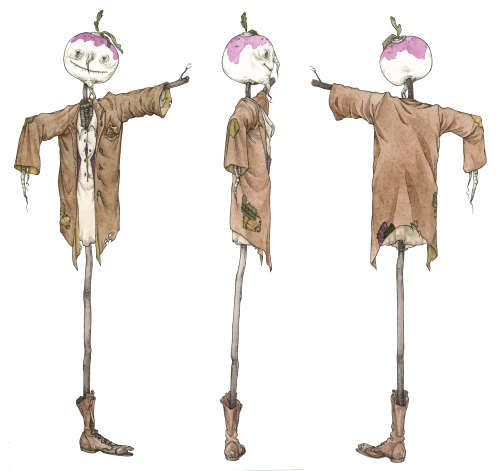 Character turn around for Turnip Head. Part of my ongoing senior project where I will make concept a