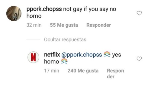 lgbtculture: Whoever is running Netflix’s ig account, you’re doing great!