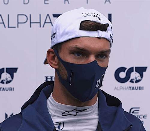 landonrris:Pierre Gasly being interviewed after FP2 at the Belgian Grand Prix