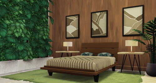 This is one of my favorite bed from the game, I love the wood tones and bed sheets. So I made it Bas