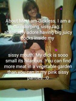 cammierayisadicklesslittlesissy:  This is my worldwide sissy parade, ladies and studmuffins. ;) I am finally accepting myself as a sissy girl! 